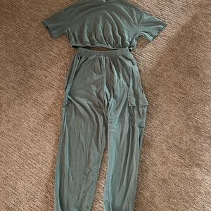 Shein cropped lounge set